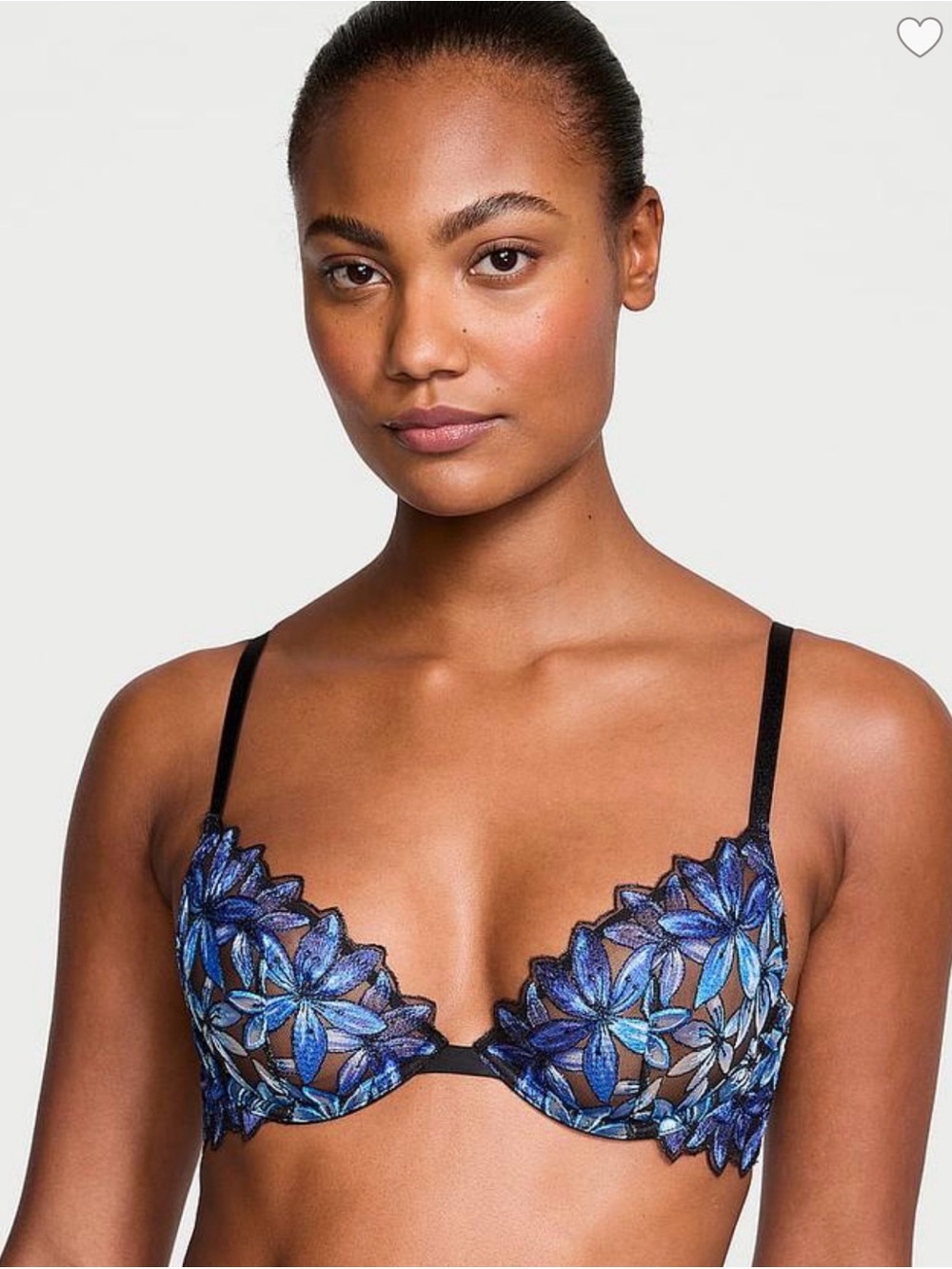 VERY SEXY
Ziggy Glam Floral Embroidery Low-Cut Demi Bra